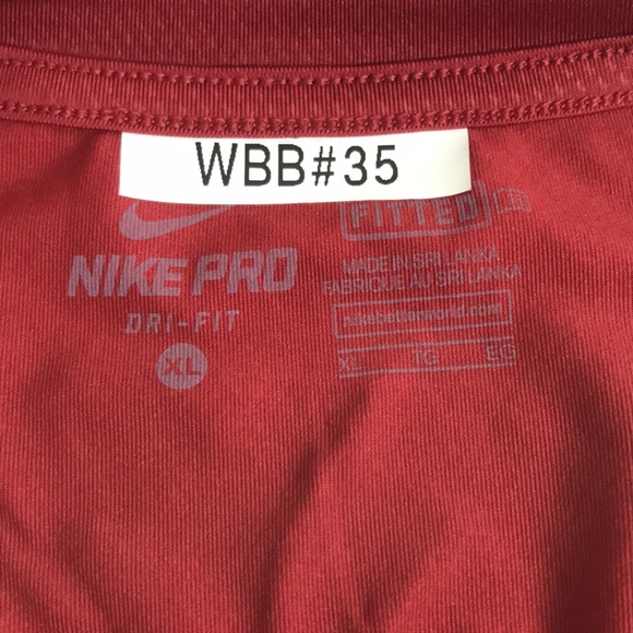 Nike Pro Dri-Fit Fitted T-Shirt mens size XL burgundy - Picture 8 of 8